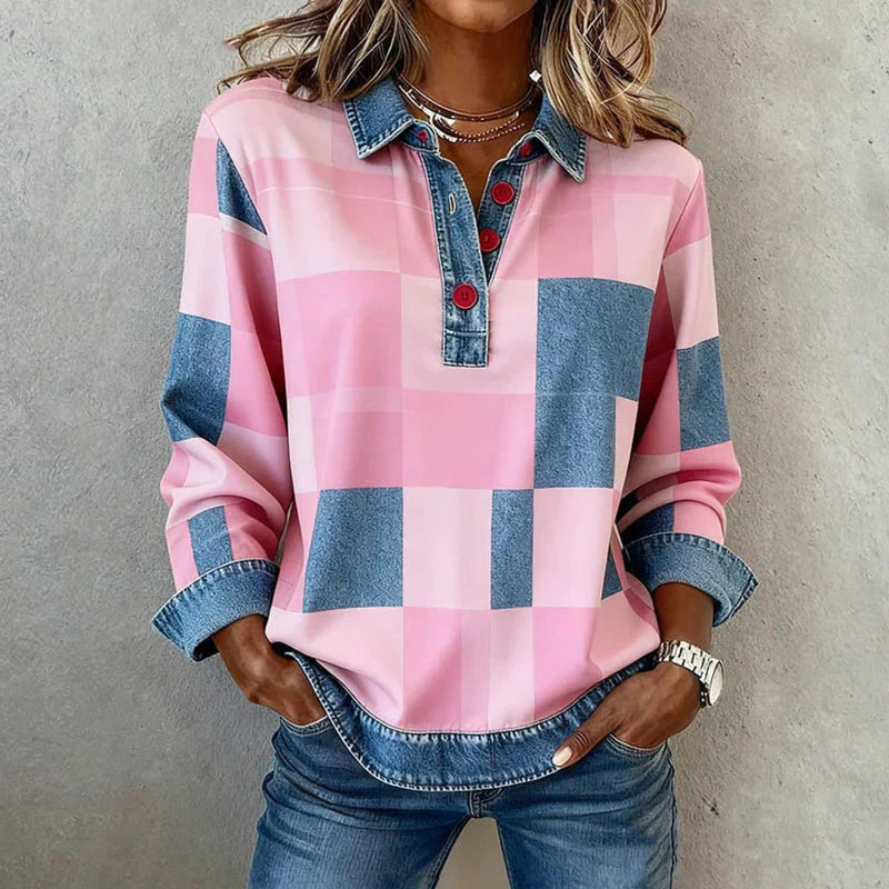 TAYLOR | Suéter polo de patchwork