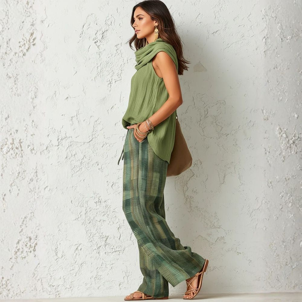 CAMILA | Conjunto con pantalón a cuadros