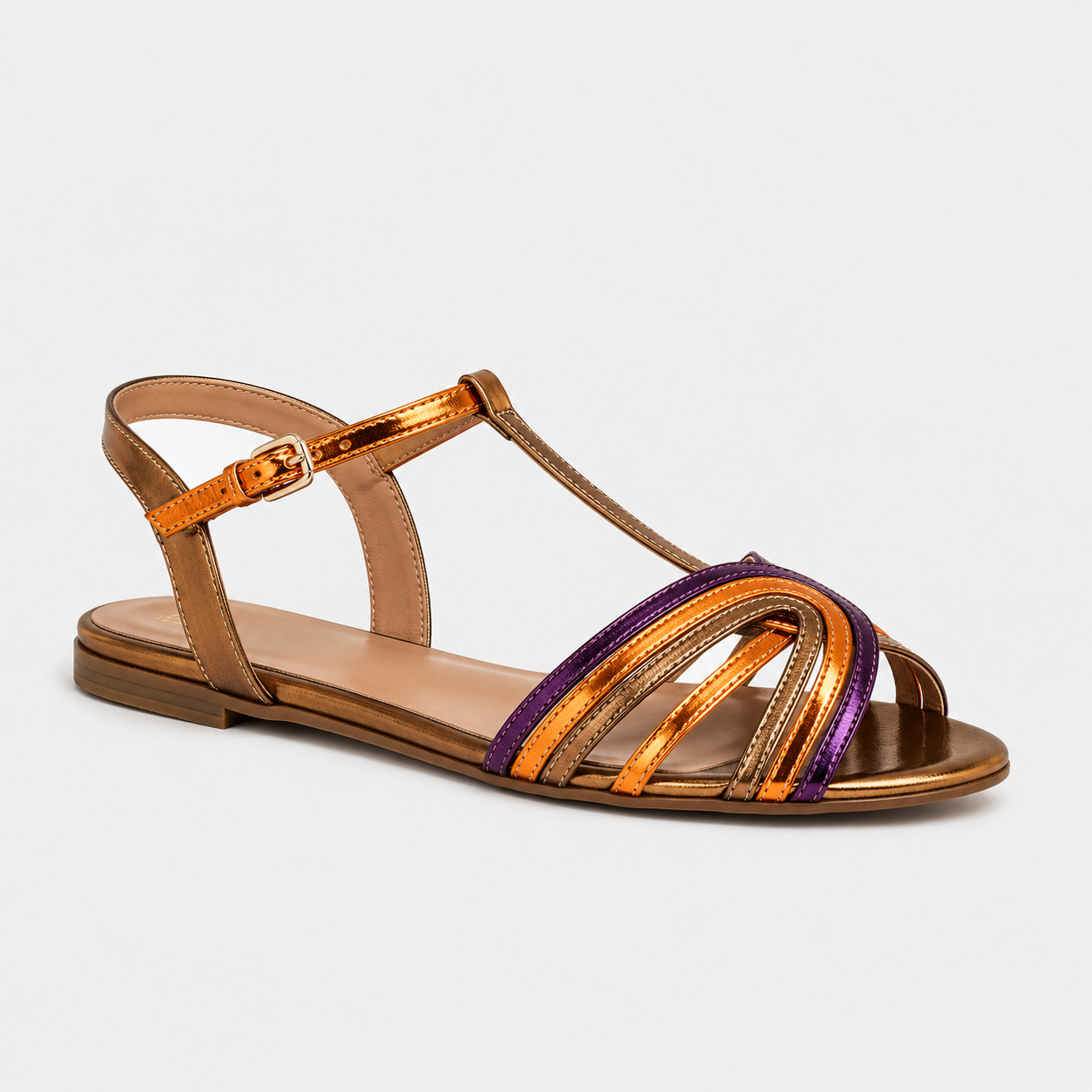 MARÍA JOSÉ JOSÉ | Sandalia multicolor con tira al tobillo