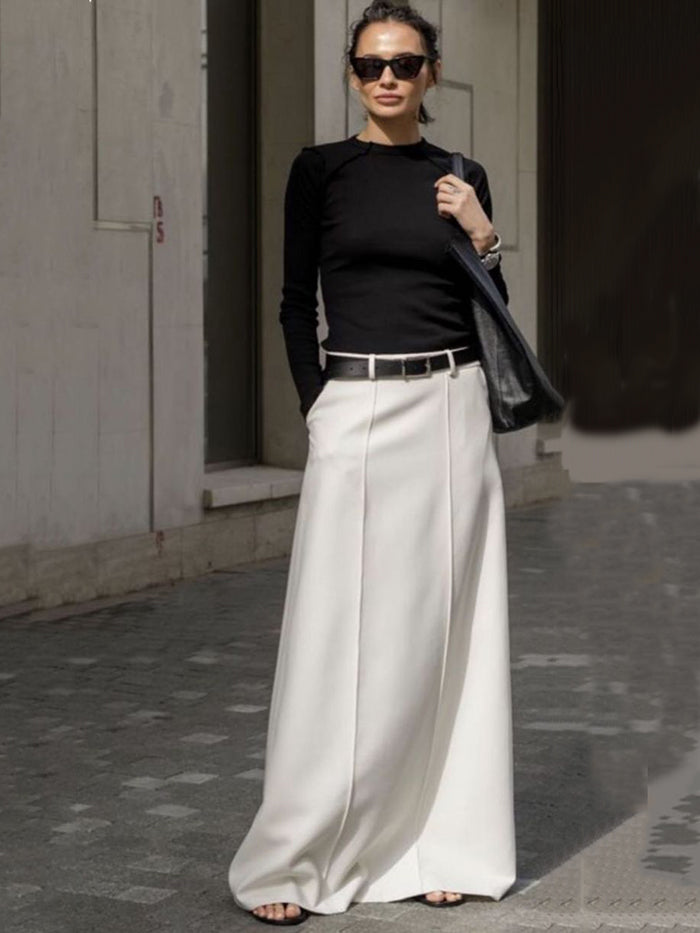 PAULINA | Pantalón liso de corte recto