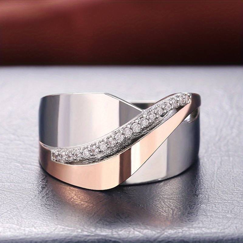 VERA | Anillo retro bicolor con zircón