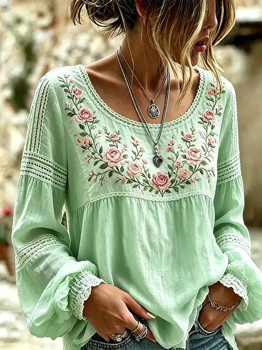 NADIA | Blusa bohemia bordada