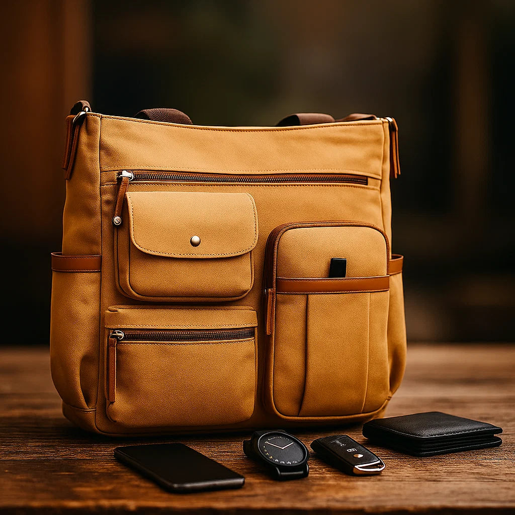 MONICA | Bolso de ante espacioso