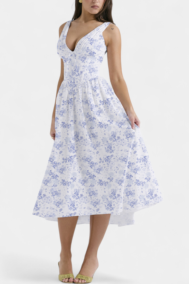 LUCIANA | Vestido midi floral