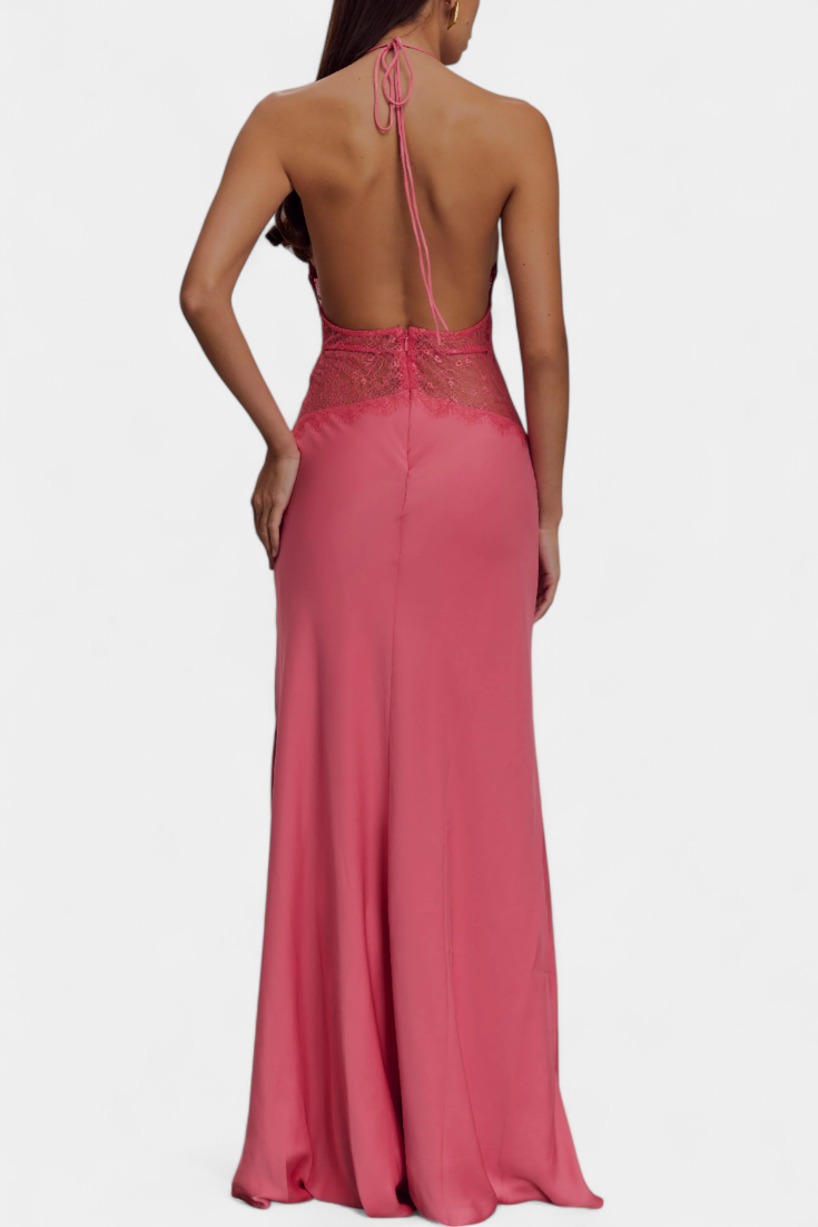 ISABEL | Vestido largo con escote halter