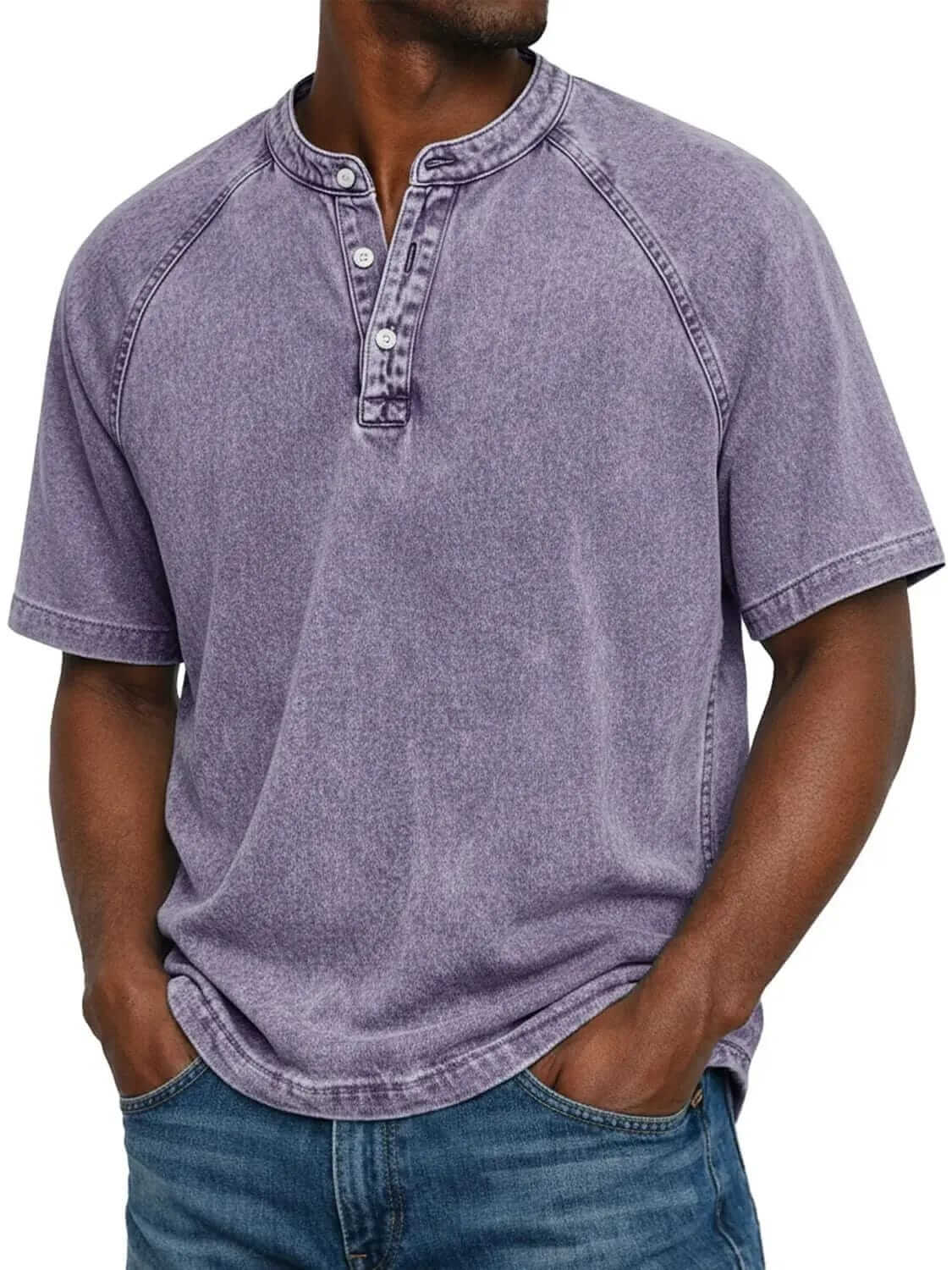 ÁLEX | Camiseta henley con escote abotonado
