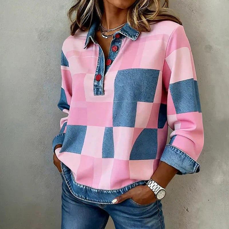 TAYLOR | Suéter polo de patchwork