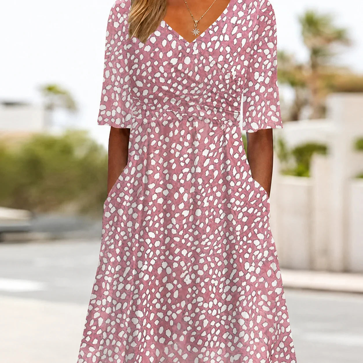 BEATRIZ | Vestido midi acampanado