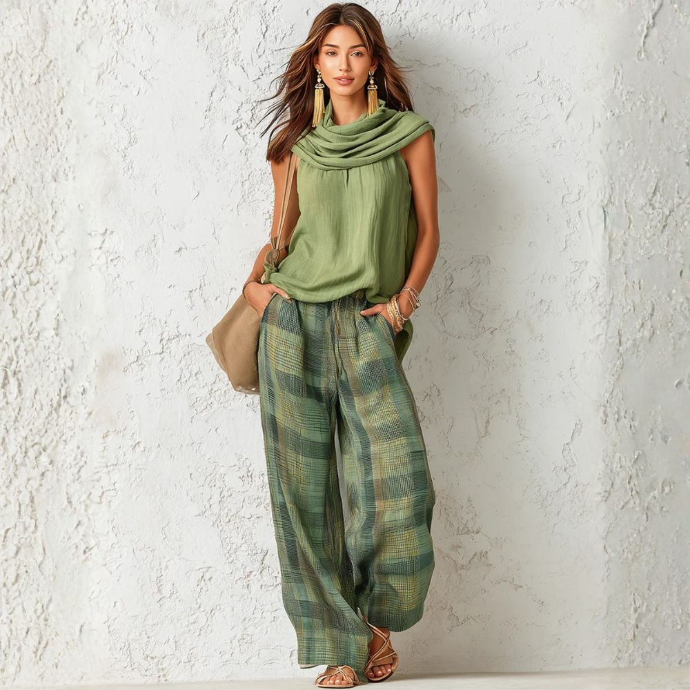 CAMILA | Conjunto con pantalón a cuadros