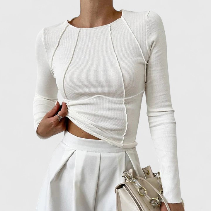 LUCIANA | Blusa de manga larga entallada