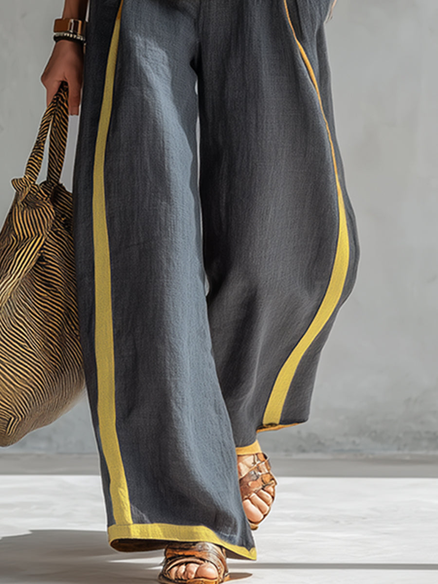NATALIA | Conjunto de chaleco y pantalón amplio