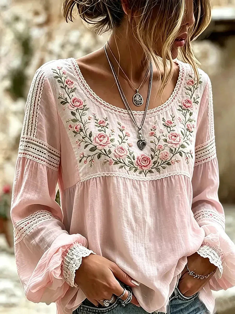 NADIA | Blusa bohemia bordada