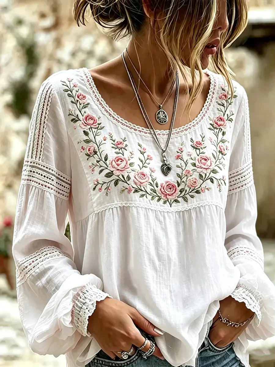 NADIA | Blusa bohemia bordada