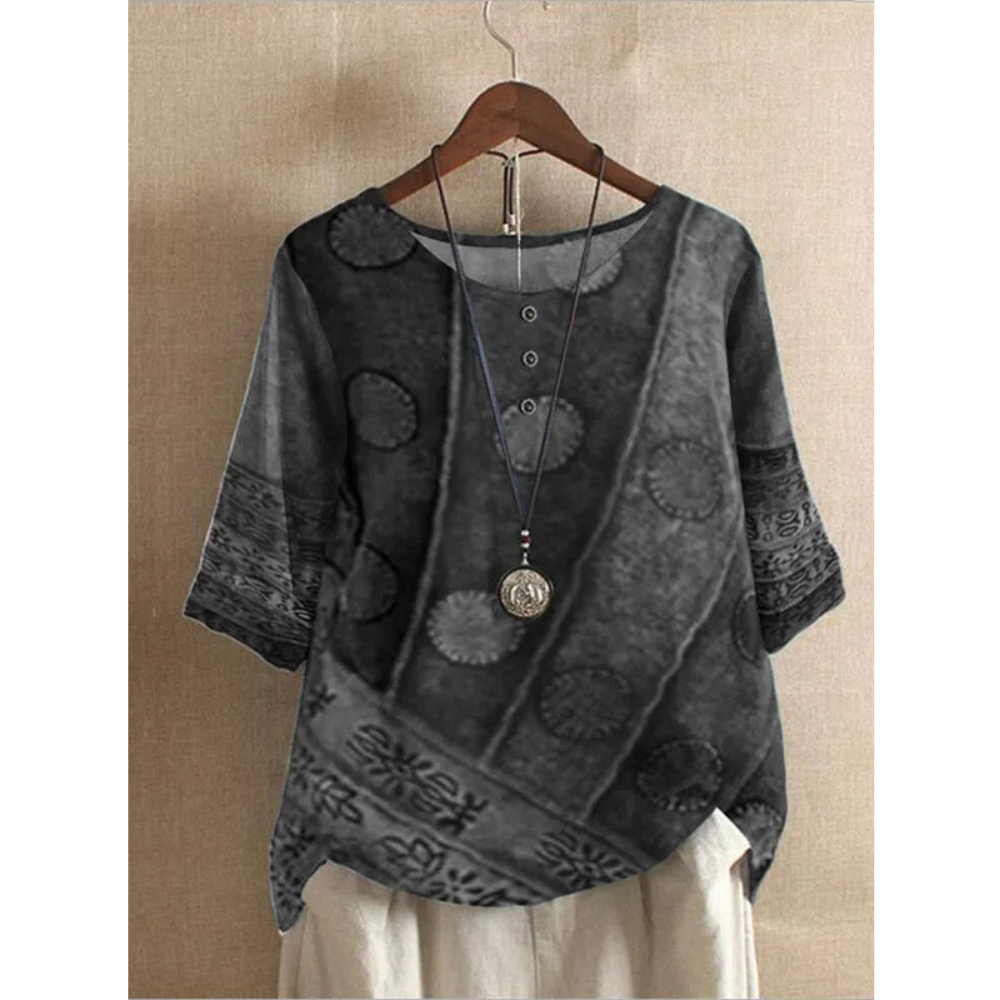 MANUELA | Blusa estampada con escote en V