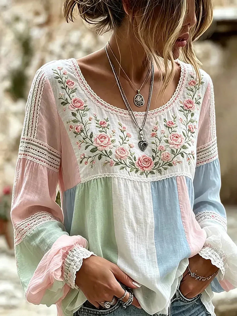 NADIA | Blusa bohemia bordada