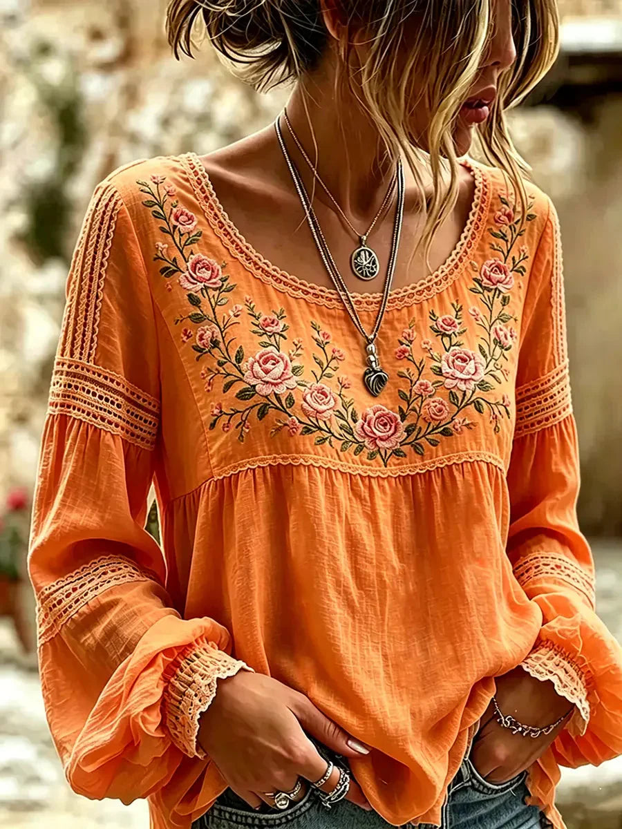 NADIA | Blusa bohemia bordada