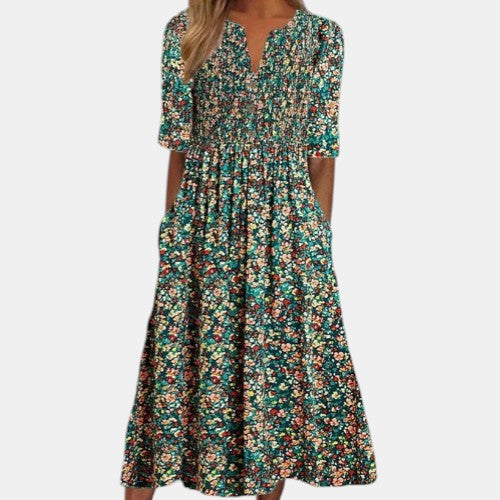 CAMILA | Vestido floral con botones