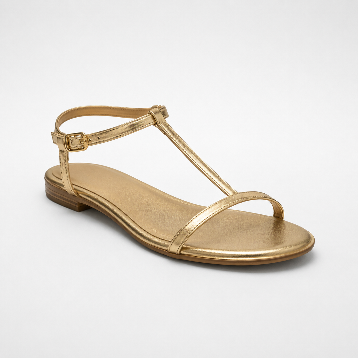 ISABELLA | Sandalias doradas de tiras finas