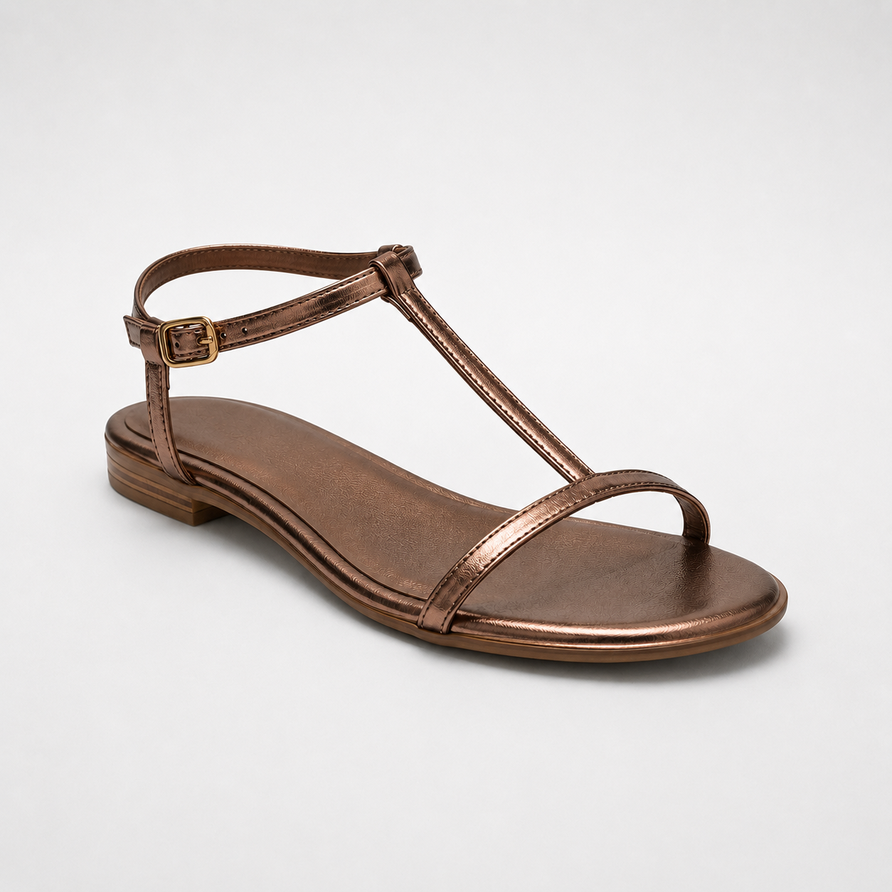ISABELLA | Sandalias doradas de tiras finas