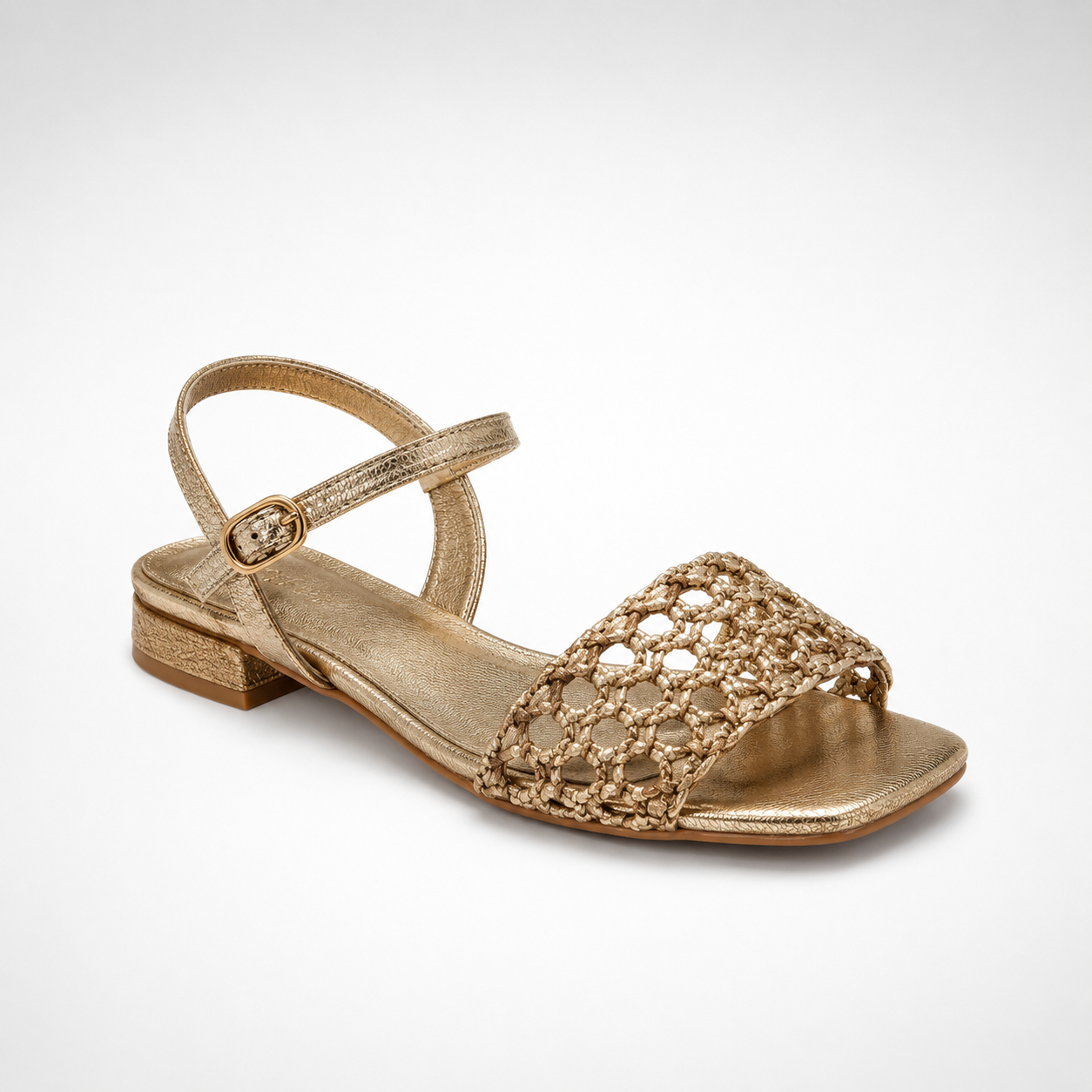 DANIELA | Sandalias doradas caladas