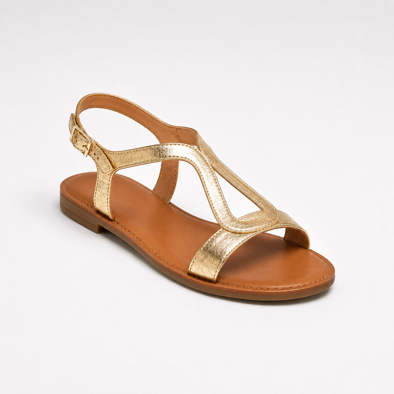 VALENTINA | Sandalia plana luminosa