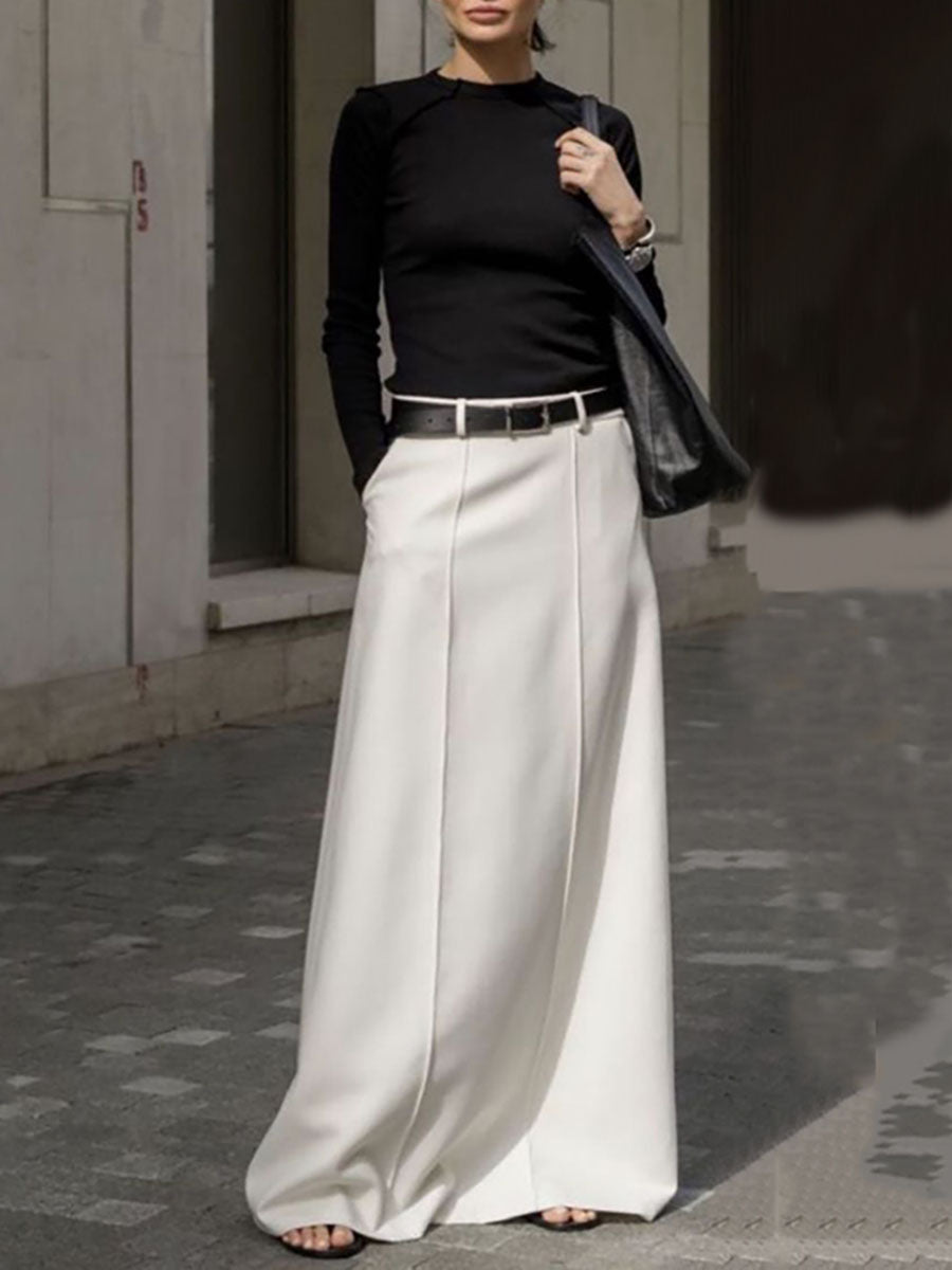 PAULINA | Pantalón liso de corte recto