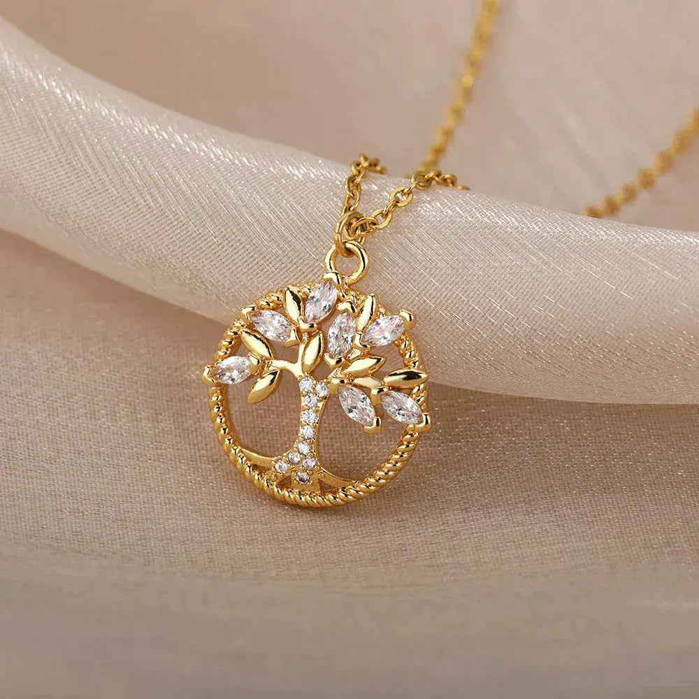 ELENA | Collar Árbol de la Vida con zirconia