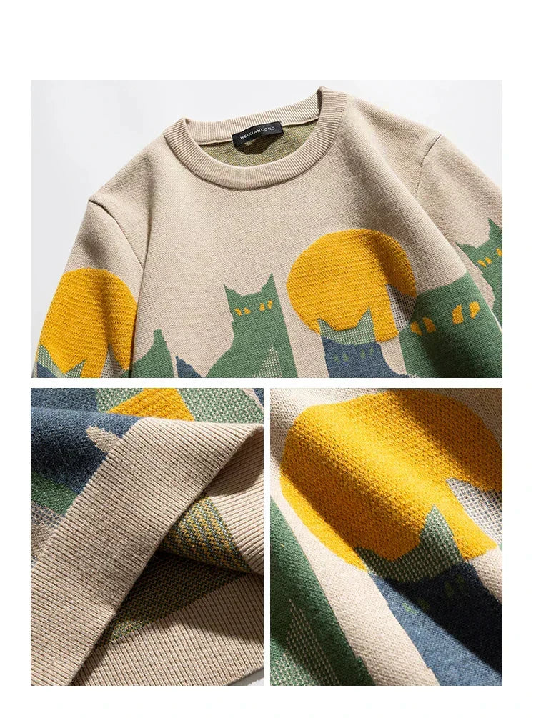 LUCIAN | Sudadera estampada con gato