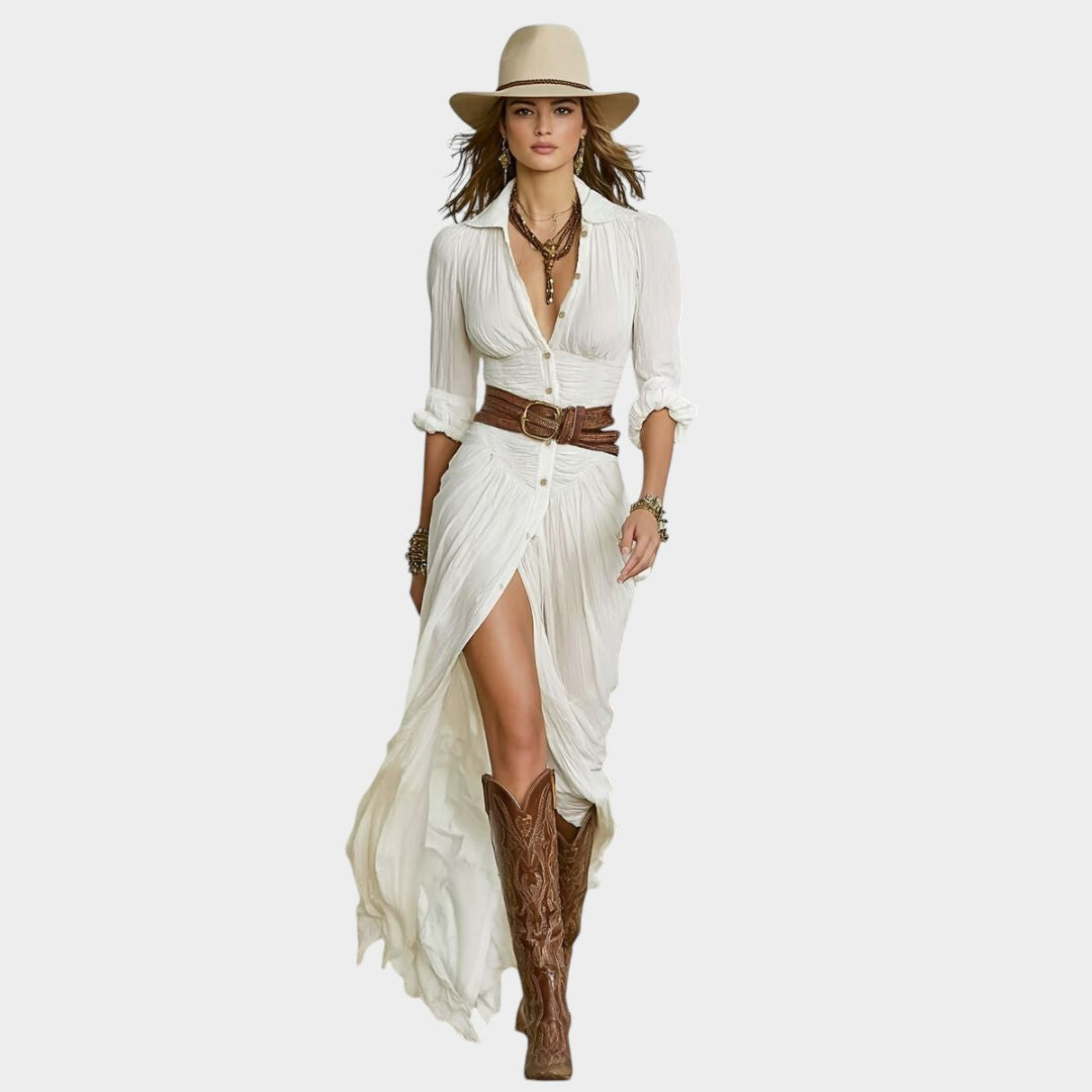 SOFÍA | Vestido maxi con botones