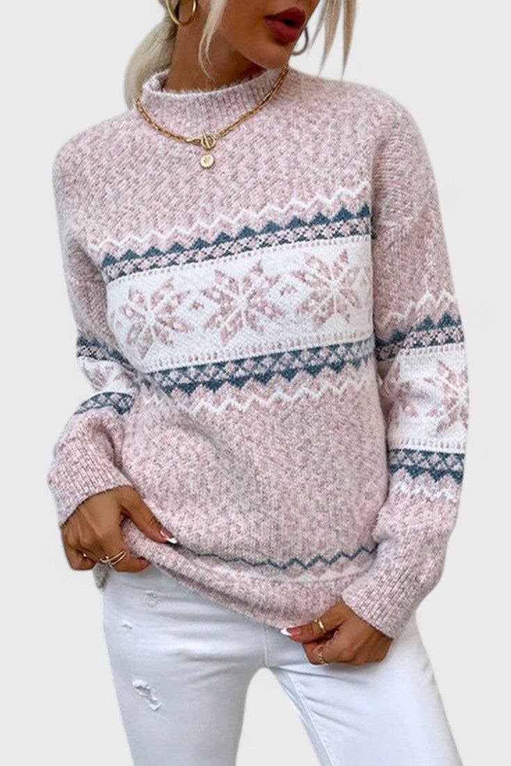 ALEJANDRA | Suéter estampado de copos de nieve