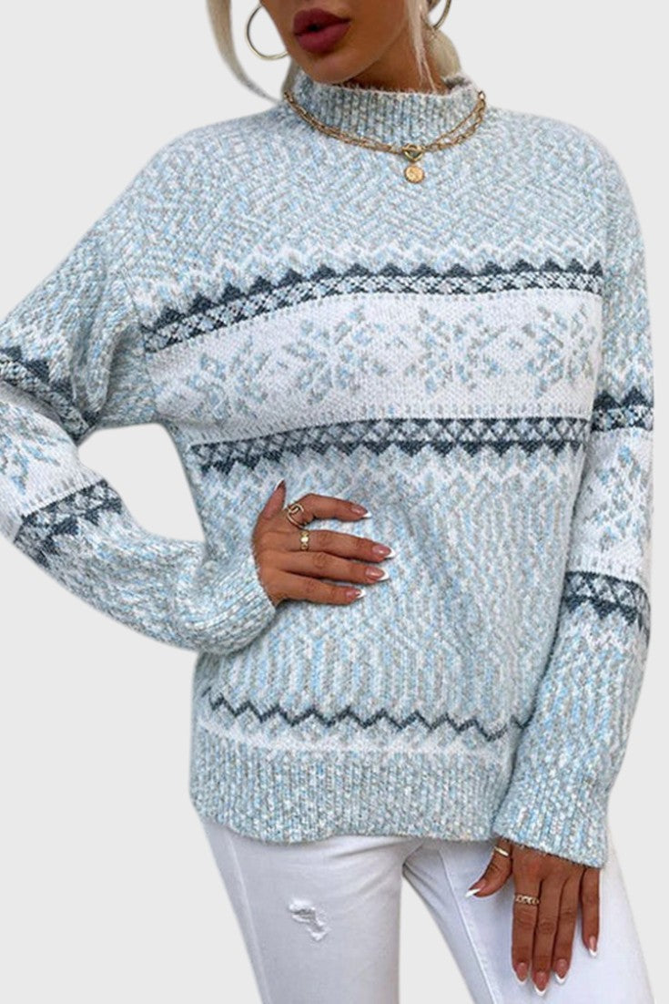 ALEJANDRA | Suéter estampado de copos de nieve