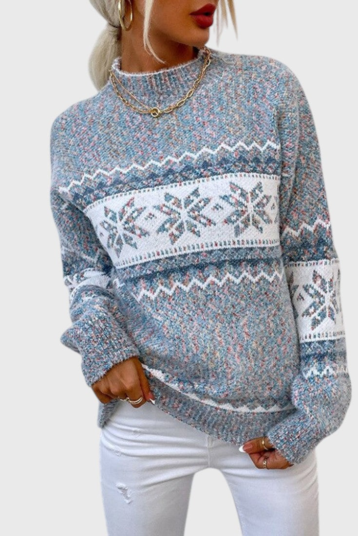 ALEJANDRA | Suéter estampado de copos de nieve
