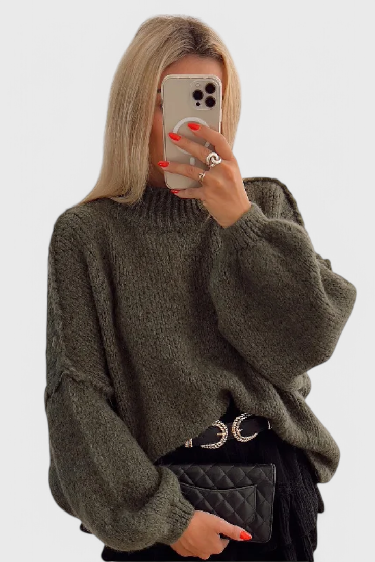 JULIETA | Suéter oversize con mangas abullonadas