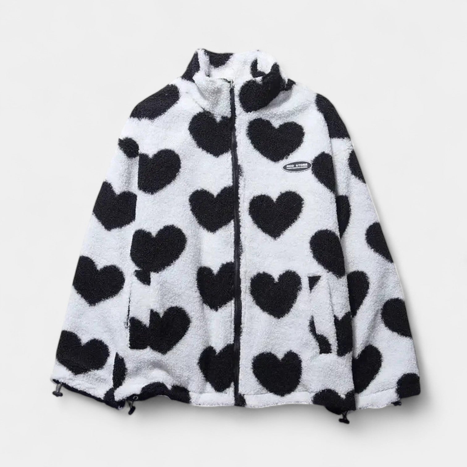 ALEJANDRA | Abrigo reversible con corazones