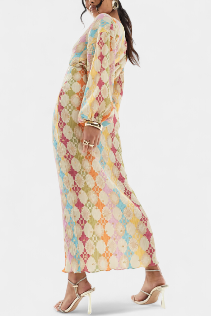 CLAUDIA | Vestido maxi estampado
