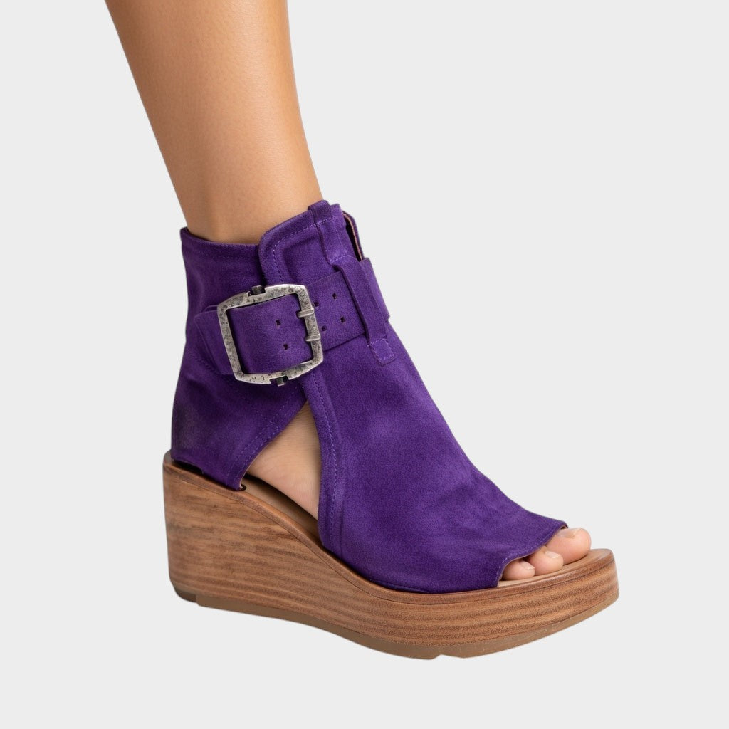 PAULINA | Botines con cuña y puntera abierta