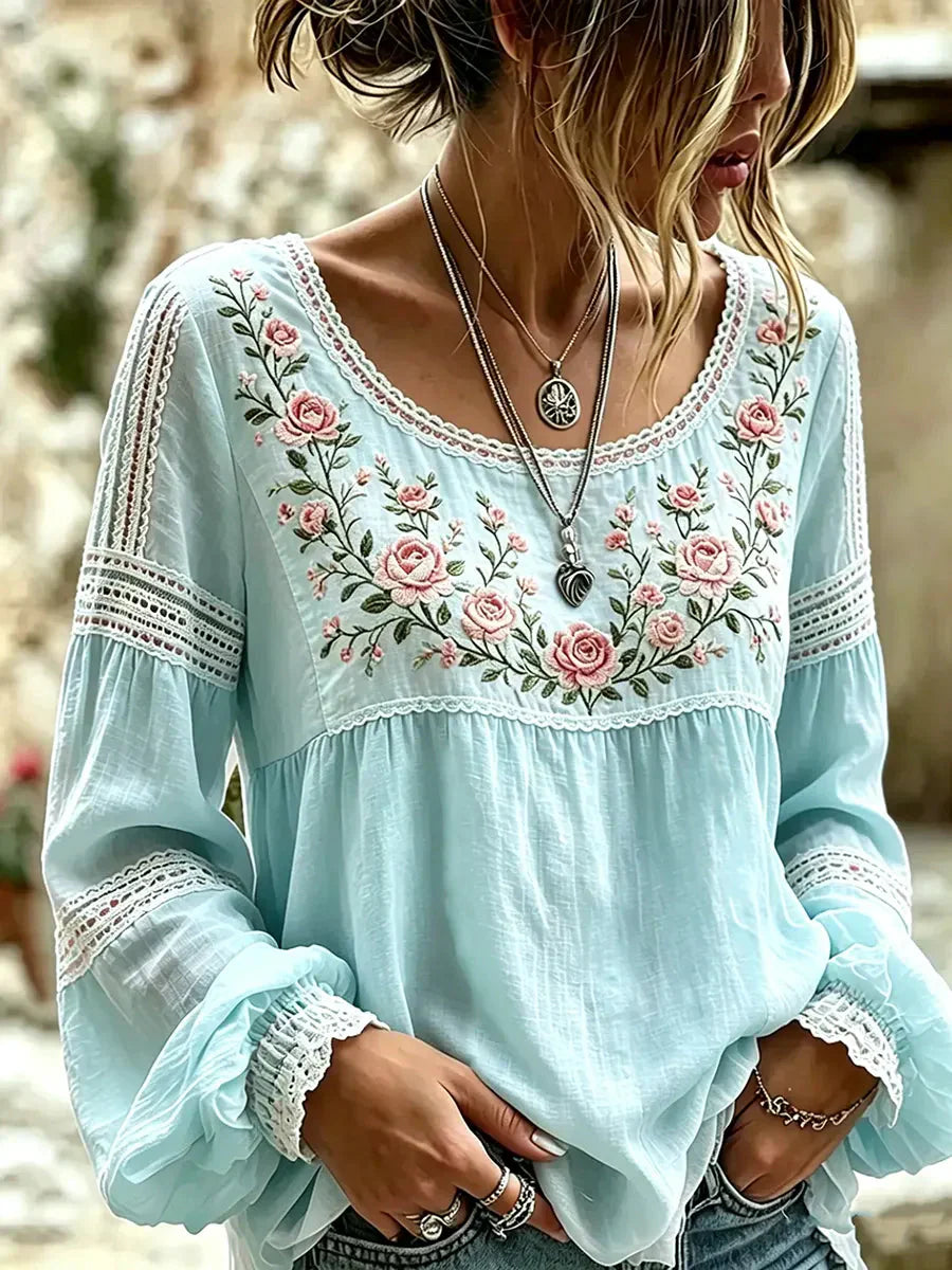 NADIA | Blusa bohemia bordada