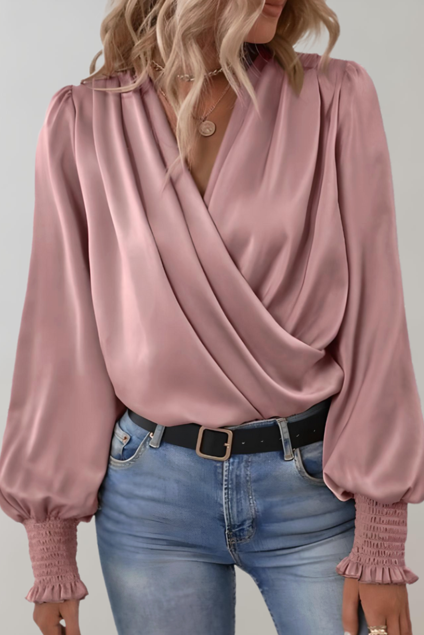 SOFÍA | Blusa de manga larga con escote en V