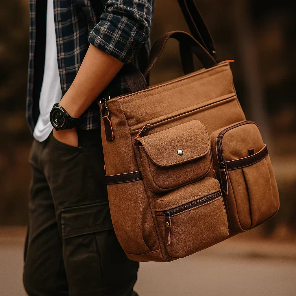 MONICA | Bolso de ante espacioso