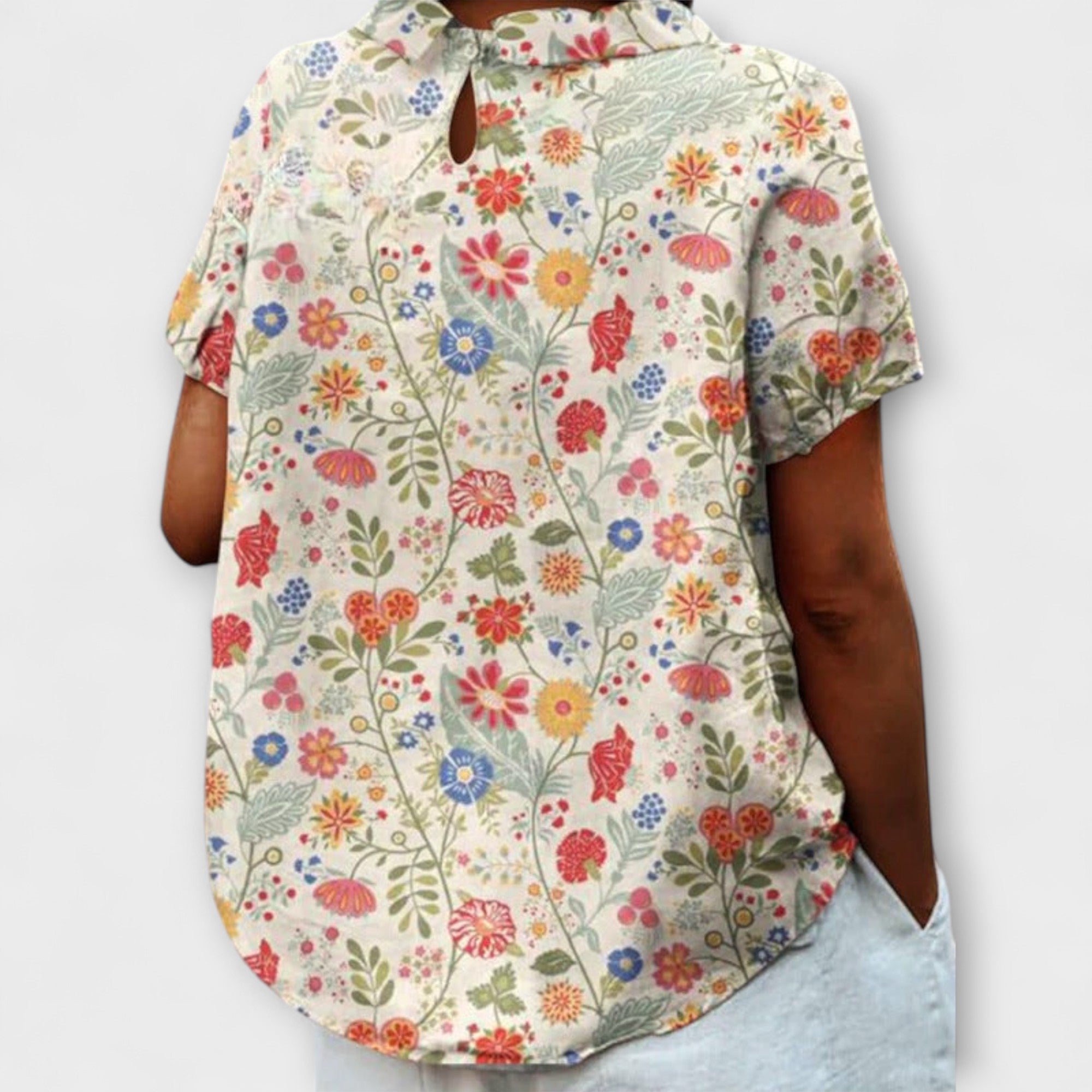 JULIETA | Blusa floral con hombros caídos