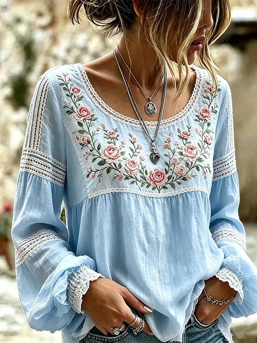 NADIA | Blusa bohemia bordada