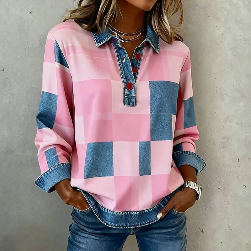 TAYLOR | Suéter polo de patchwork
