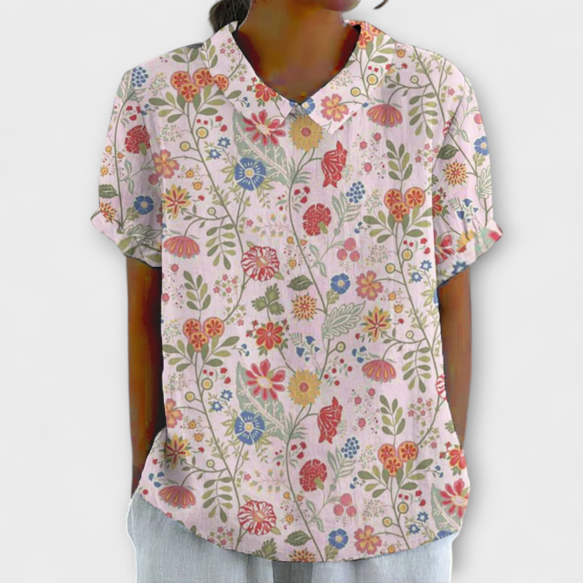 JULIETA | Blusa floral con hombros caídos