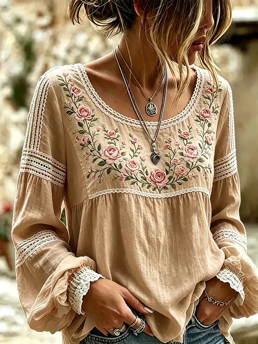 NADIA | Blusa bohemia bordada