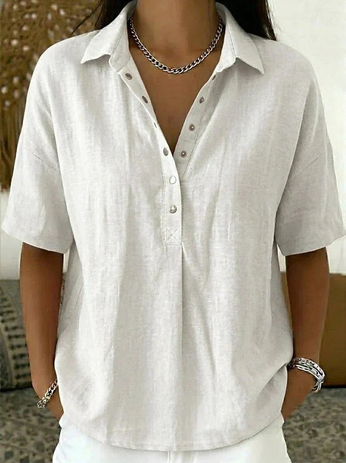 NURIA | Blusa de manga corta holgada