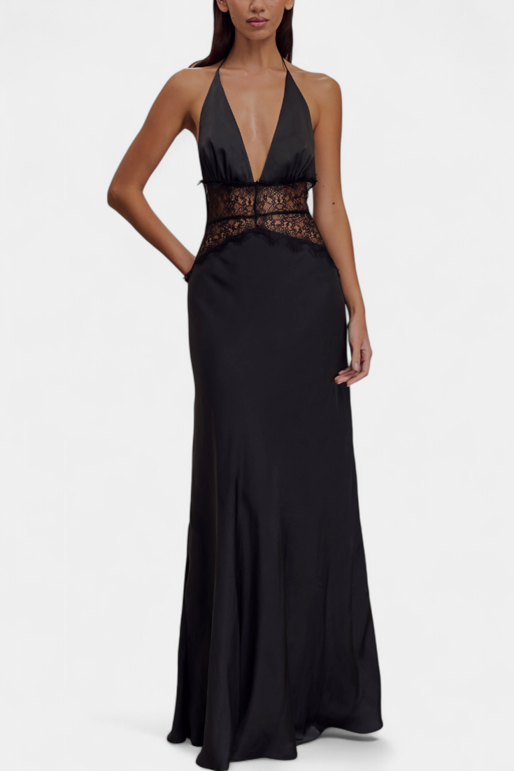 ISABEL | Vestido largo con escote halter