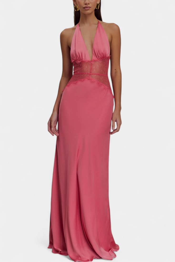 ISABEL | Vestido largo con escote halter