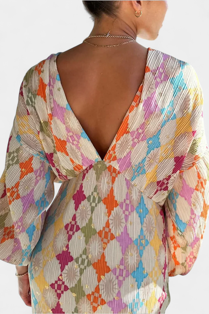 CLAUDIA | Vestido maxi estampado