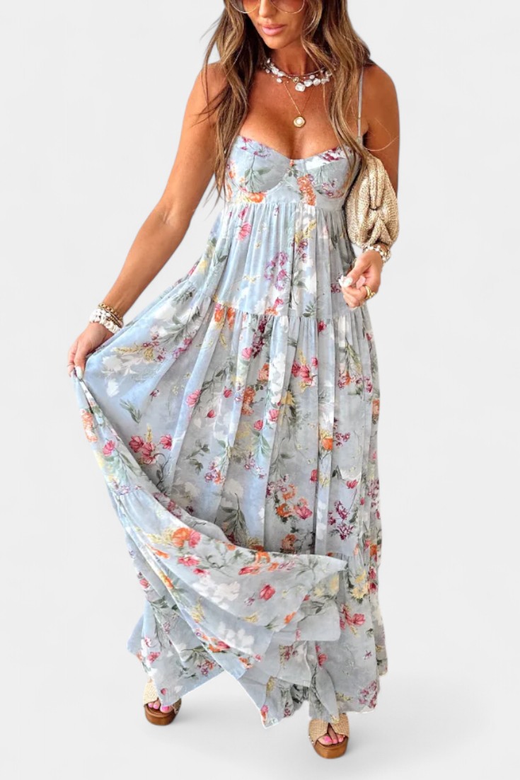 MARIANA | Vestido floral con espalda abierta