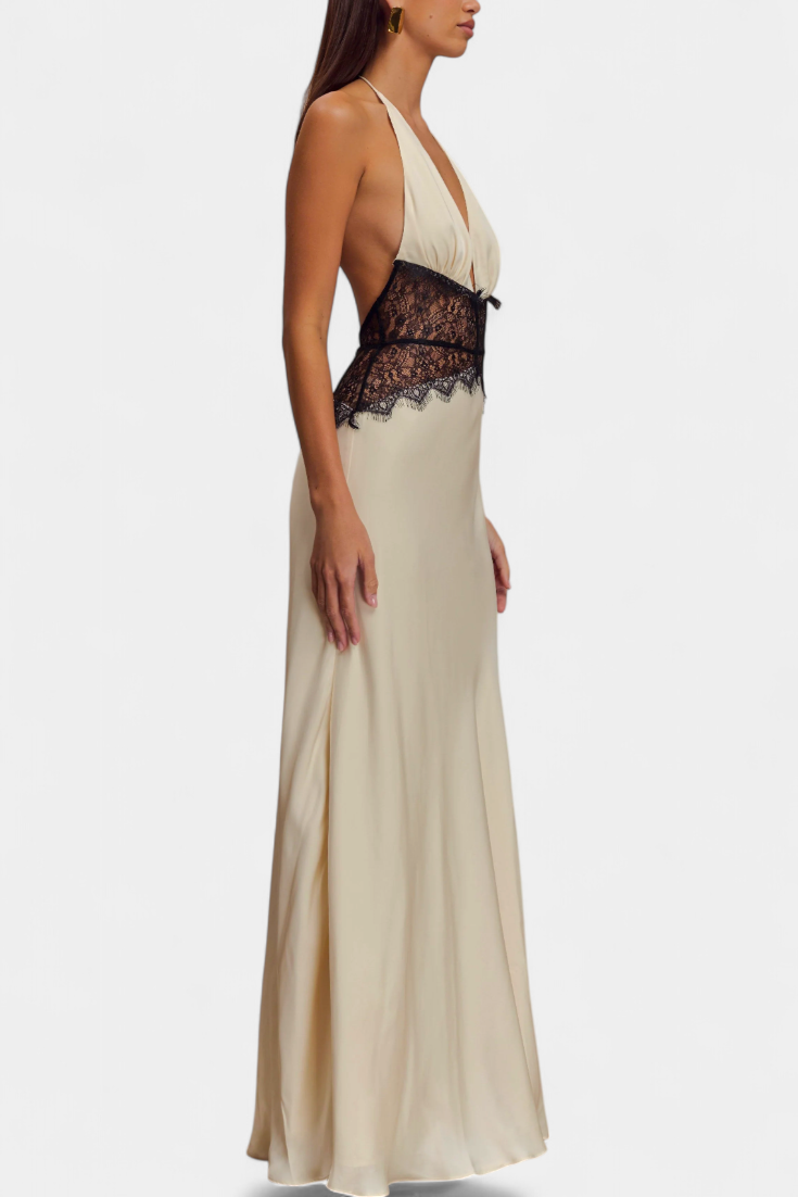 ISABEL | Vestido largo con escote halter